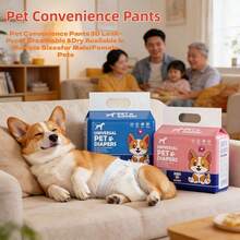 Tampoane de unică folosință pentru urina câinilor, scutece țesute super absorbante pentru animale de companie, potrivite pentru căței, câini seniori, post-operatorii, soluție pentru incontinență, etanșe și confortabile - Multicolor - Vizualizare 7