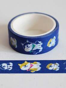 1PC Ins Style Japanese Cartoon Cat Dog Paper Tape DIY Cute Animal Tape Roll Journal Material Decorative Tape - Multicolor - View 12