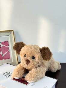 1个11.81英寸可爱卷毛绒小狗玩偶，柔软可爱，儿童节/生日礼物，可爱家居装饰 - 彩色 - 查看 4