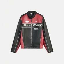 Puma Unisex Fashion CNY Jacket Leather Coat 63603101 - Red - View 2