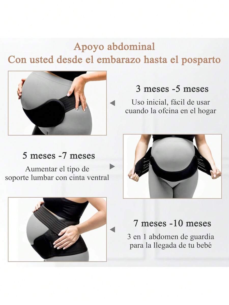 Maternity Belly Belts - White - View 1
