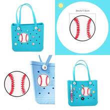 LIGHUFEIC White Baseball Charm Accessory For Bogg Bags And  TotesCute Decorative Inserts Perfect For Personalization - 如圖 - 查看 1