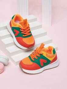 Kids' Soft Sole Versatile Sneakers, Fashion Girls' Skate Shoes, Casual Boys' Trainers - Orange - View 6