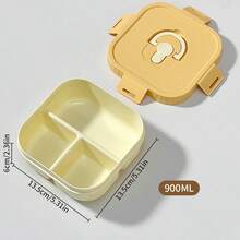 900/920毫升 2/3格便携式方形塑料午餐盒,带提手,可微波炉加热,密封防漏,可装水果沙拉等食物,可重复使用,大容量分隔便当盒,适合学生和成人在学校、办公室、户外露营、野餐、旅行、返校等场合使用。 - 彩色 - 查看 26