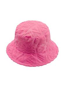 1pc Polyester Casual Street Style Sun Wave Pattern Bucket Hat, Suitable For Spring, Summer, Autumn And Winter - Geometric Rose Red - View 6