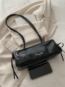 Túi xách in họa tiết thời trang mới, phù hợp cho các bữa tiệc, đi chơi, du lịch, mua sắm và sử dụng hàng ngày, có thể đựng tiền xu, điện thoại, cũng thích hợp làm túi công sở cho nữ nhân viên văn phòng, sinh viên đại học và phụ nữ đi làm, một chiếc túi xách thanh lịch dành cho phái nữ. - màu đen - Xem 6
