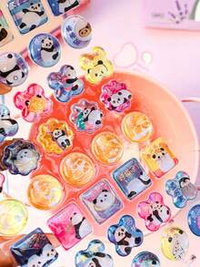 6pcs 3D Luminous Stickers, Suitable For Phone Cases, Notebooks, Planners, Children's Creative Stickers - Multicolor - View 7