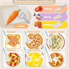 Dreamon Play Kitchen Accessories Pretend Play Cooking Toys Set Cookware Pots And Pans Utensils Playset For Toddlers Kitchen Cooking Play Set Gifts For Boys Girls 3 4 5 6 Years OldChildren's Joyful Toys, Essential Toys - PotsandPansUtensils - View 4