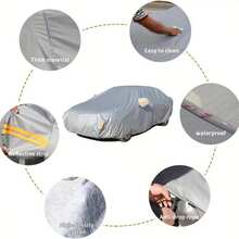 1pcs Universal Car Cover - Protect Your Car From Sunlight, UV Rays, Fallen Leaves, Dust, And Scratches By Providing Full Coverage, Keeping Your Car Clean. - One - View 9