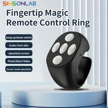 SIMSONLAB Upgraded Smart Ring, Achieve Screen Control, Sliding Up/Down Switches For Short Video Control/Page Turning/E-Book Reading/Music Control - Ring + Charging Case - View 2