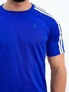 Men's Dry Fit Slim Fitness T-Shirt For Gym, Training, And Running - 寶藍色 - 查看 6