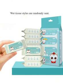 便携式手口清洁湿巾，可爱贴心的礼物 - 彩色 - 查看 10