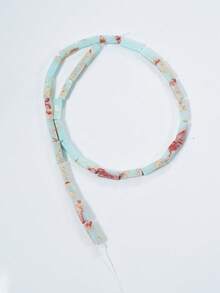 4*13毫米天然长方形紫水晶/虎眼石/图画碧玉/达尔马提亚碧玉水晶玛瑙宝石隔珠散珠，DIY饰品制作吊坠珠 - 彩色 - 查看 11