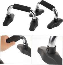 Soporte para Flexiones De Acero En i Espuma Antideslizante, Manijas para Flexiones, Equipo Multifuncional para Entrenamiento De Fuerza En Casa, Fitness y Rehabilitación - 1 - Ver 9