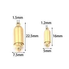 1pc/Pack Stainless Steel Ring Magnetic Clasp, Bracelet Clasp, Pearl Necklace Connector, Fashionable Personalized Magnetic Buckle, DIY Jewelry Making Magnetic Clasp - Pull Ring Cylindrical Magnetic Buckle - View 4