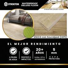 Piso Vinílico SPC de Lujo/Impermeable/con Núc Rígido y Aante Acústico IXPE Fácil de Instalar Antideslizante y Alta Durabilidad PINO CENIZO - MADERA DE ARCE - Ver 1