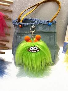 Joivida 1 pièce Porte-clés de sac à dos en feutre avec lèvres de saucisse drôles, personnage de dessin animé mignon mais laid. Accessoires kawaii, faveurs de fête, fournitures scolaires, décoration amusante, cadeau farce - Multicolore - Voir 13