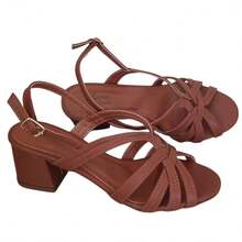 Mid-Heel Sandal, Casual And Elegant, With Buckle. - Lạc đà - Xem 9