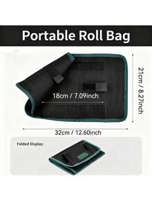 父亲节礼物：工具卷包、工具包、送给爸爸/丈夫的礼物、工具卷包、带可拆卸小袋的小型工具包、工具收纳包、适用于电工和机械师的重型工具收纳包 - 查看 3