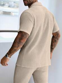 Áo sơ mi nam ngắn tay GloMan màu trơn, chất liệu 100% cotton, cổ polo, mềm mại, co giãn nhẹ, thoáng khí, phù hợp cho dạo phố, hẹn hò, mặc hàng ngày, cuối tuần, tụ họp bạn bè, kỳ nghỉ. Món quà Giáng sinh và năm mới tuyệt vời dành cho chồng hoặc cha. - Màu be - Xem 7