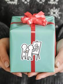 1pc Simple Line Drawing Image Sticker Pack – Fun Stickers For Laptops, Water Bottles, And Notebooks.Add An Artistic Touch To Your Essentials With These Simple Line Drawing Image Stickers. - Fine - View 9