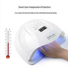 UV LED Nail Lamp, Professional Nail Dryer For Gel Polish Curing - 4 Timer Settings, Fast Drying For Fingers And Toes, Home Salon Manicure Light, White - 白色 - 查看 2