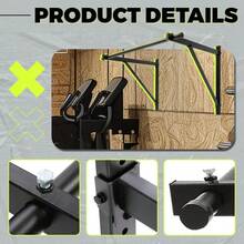 46'' Wall Mounted Pull Up Bar Chin Up Bar Doorway Exercise Bar Upper Body Gym Workout Bar Heavy Duty Training Fitness Home Heavy Duty 500lbs - Default - View 6