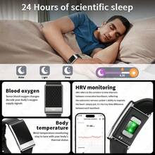 LIGE New Smart Bracelet With 120+ Sports Modes, Women's Health Monitoring, Step/Calorie/Distance Tracking, 24/7 Heart Rate Monitoring, Scientific Sleep Tracking, Blood Oxygen Detection, Splash-Proof, Sports Tracking, Alarm Clock, Fashionable Multifunctional Bracelet, Unisex Design - 1 Set - View 5