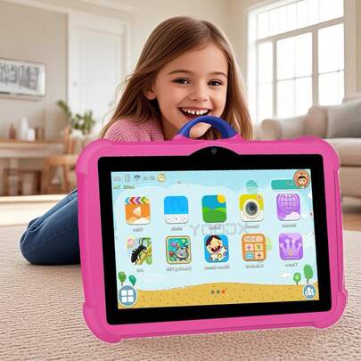 7Inch Kids Tablet,Tablet For Kids With WiFi,1GB RAM 16GB ROM,Dual Camera,Parental Control,Pre-Installed APPs,Games,Learning Educational Toddler Tablet With Case,Children's Day Gifts, Gifts For Boys, Gifts For Girls, Holiday Gifts, Birthday Party Gifts, Perfect Gifts, School Opening Gifts