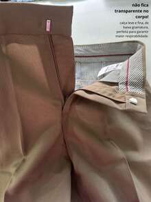 Men's Slim Dress Pants Suit Pants Formal Tailored Pants - 綠褐色 - 查看 7