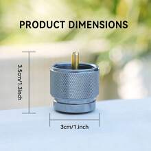 Adaptador para cartucho de gás propano REDSUN, adaptador destacável para fogão, equipamento de camping, entrada de propano, saída com válvula Linde padrão EN417, adaptador para cartucho de gás liquefeito de 454 g (1 lb) para uso externo, equipamento de camping - Prata - Ver 6