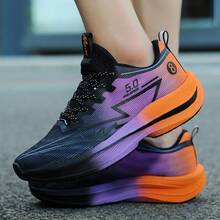 Men's Ombre Thick Sole Breathable Running Shoes For Summer - Night - View 4