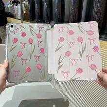 适用于华为MatePad SE 11英寸平板电脑的保护套，MatePad 11.5S，三折式设计，磁吸式闭合，高透明亚克力后盖带笔槽，智能休眠/唤醒功能；也适用于红米Pad 2 11英寸/红米Pad SE 11英寸平板电脑的保护套，iPad A16保护套 - 無色 - 查看 2