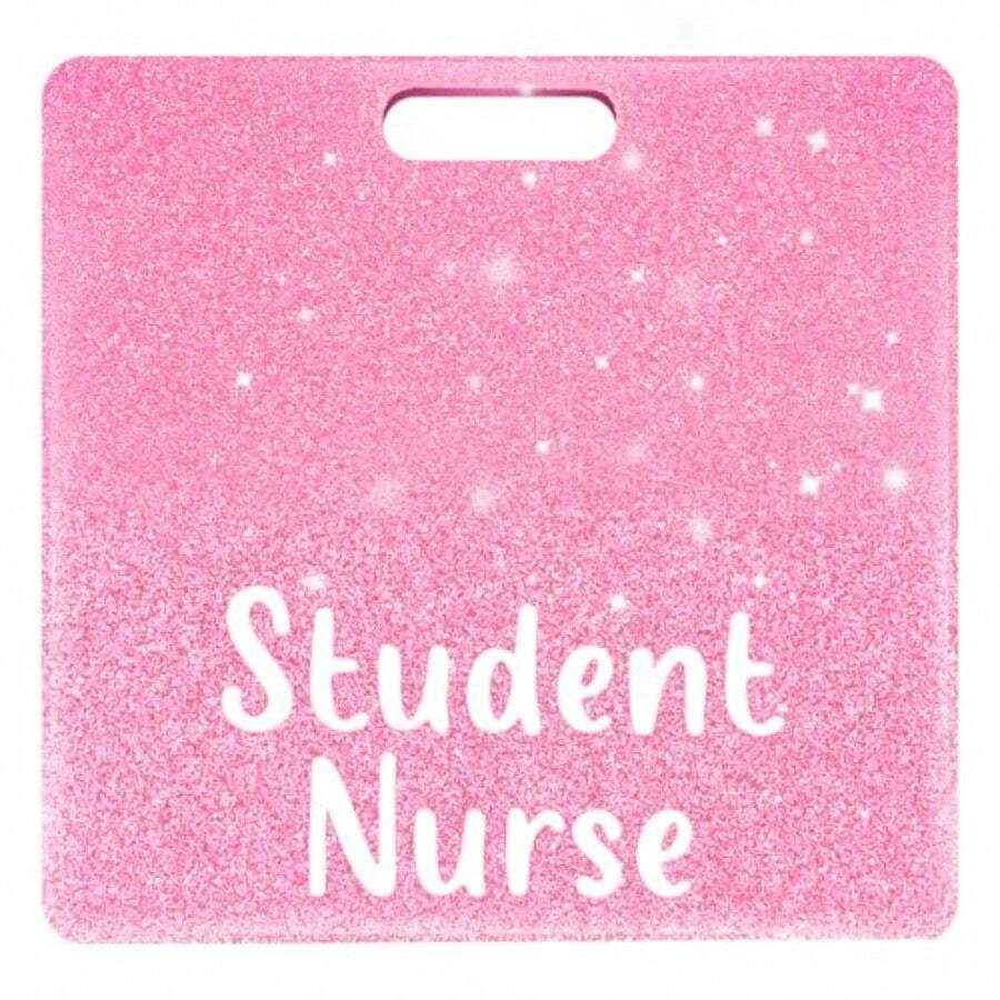 Pink Student Nurse Badge Glitter Nurse Badge Buddy Horizontal Id Name Identification Tags Accessories For Women Coworkers Resident Nurses Aesthetic - Hồng - Xem 1