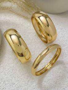 Bộ 4 vòng tay phong cách punk tối giản cổ điển, phù hợp cho nữ, bộ quà tặng trang sức vòng tay vẻ đẹp vĩnh cửu, đeo hàng ngày. Lưu ý: Bề mặt kim loại có thể có một vài vết xước nhỏ. - Bạc - Xem 11