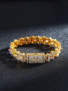 Pulsera con hoja de arce de moda, accesorio esencial para el uso diario, fiestas y atuendos de los hombres, gran regalo para amigos - Pulsera de cruz de hoja de arce de hip hop - Ver 6
