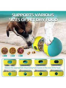 1pc Dog Slow Feeder Puzzle Toy, Interactive Food Bowl Dispenser To Keep Dogs Happy - Multicolor - View 5