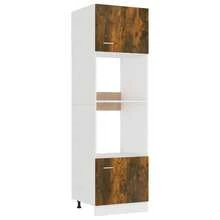 vidaXL Mikrowellenumbauschrank Lyon Räuchereiche 60x57x207 Cm Holzwerkstoff - Giallo - Visualizzare 2