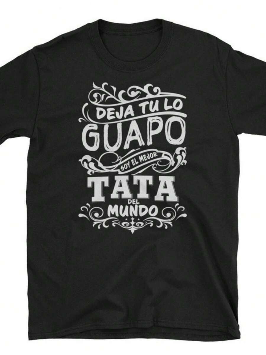 Mia De Hombre Mejor Tata Del Mundo Para Dia Del Padre Short-Sve Uni T-. - Black - View 1