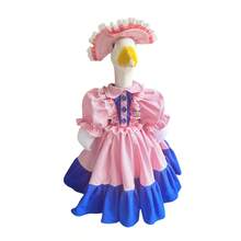 Porch Goose Outfits Lawn Goose Costumes Set Included Dress And Hat Garden Goose Clothes - Blue - View 7