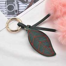 Cityelf Cute Faux Rabbit Fur Ball Pom Pom Keychain Car Key Ring Handbag Tote Bag Pendant Purse Charm - 粉色 - 查看 6