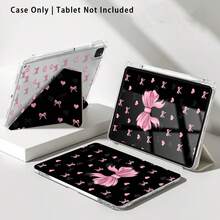 Bow-Knot 3+Y Fold Anti-Bend, Painted Effect Acrylic Crystal Cover Compatible With Honor, Matepad, Redmi, OPPO, VIVO, Apple, Auto Wake/Sleep Function, Built-In Pencil Slot, Multi-Angle Foldable Stand - Perfect Daily Protection, Great Holiday Gift - Multicolor - View 8