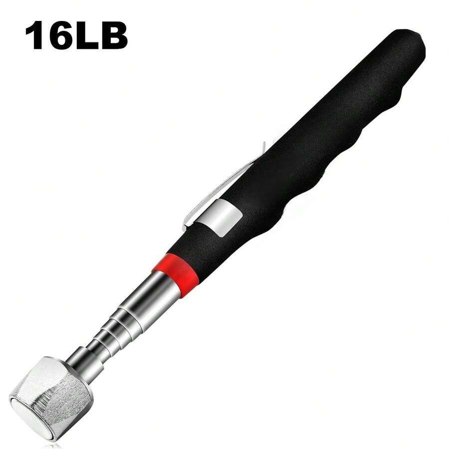 16LB Diamond-Shaped Telescoping Magnetic Pickup Tool - Stainless Steel Grabber With Ergonomic Non-Slip Grip, Handheld Manual For Automotive Repair, Construction, Hard-To-Reach Home DIY Screw Retrieval, Compact Professional Mechanic Essential