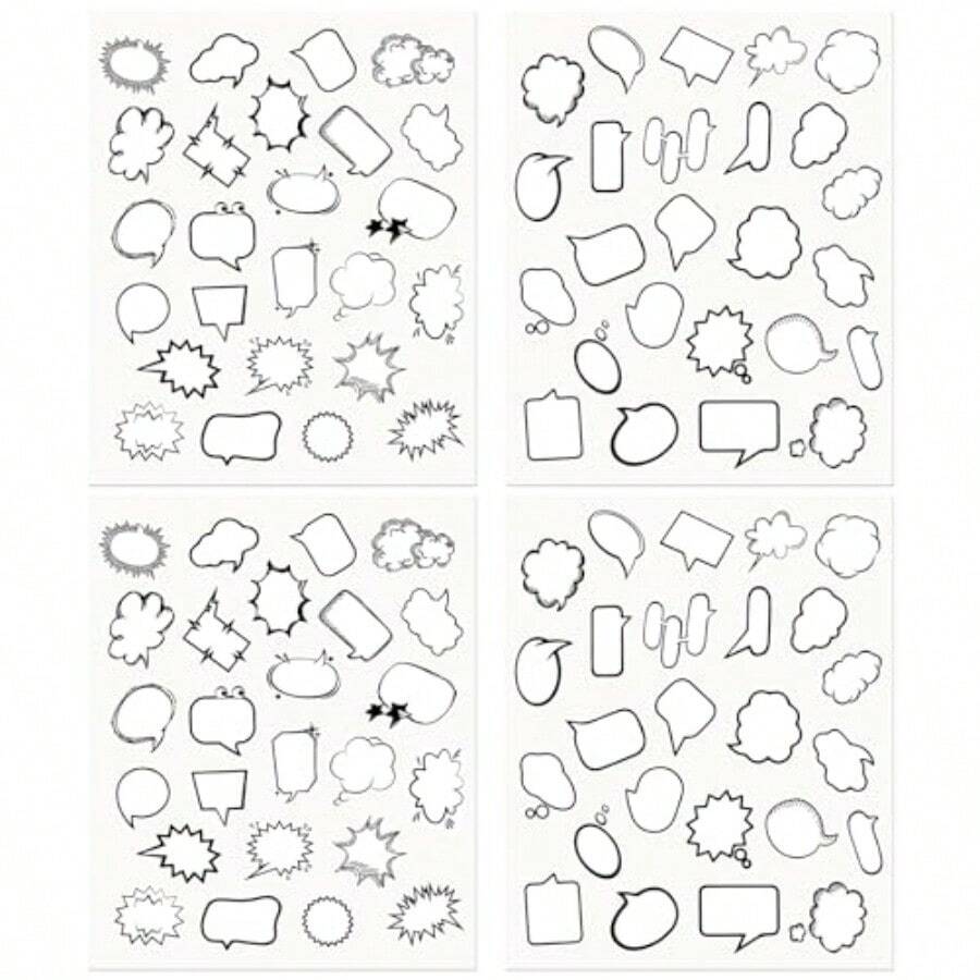 METBOU メッセージシール 100枚 吹き出し シール 色紙 寄せ書き シール 色紙メッセージ 卒業/卒園/母の日/送別会 気持ちを伝える 母子手帳シール アルバム手作り - 写真の通り - チェックする 1