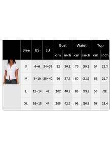 Womens Button Down Shirt - Slim Fit Ruffled Trim V Neck Short Sleeve Blouse For Summer Casual - 黑色 - 查看 10