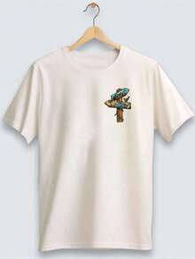 Camiseta Algodão Juvenil e Infantil Praia Prancha Surf Unissex Verão - Branco - Visão 4
