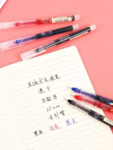 10支装速干液体墨水圆珠笔，大容量圆珠笔，0.5mm毛笔，问题解决笔，碳纤维笔，适用于文具、办公用品和返校用品。 - 套裝 - 查看 4