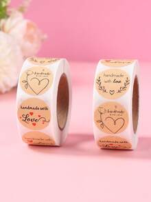 500 miếng/cuộn Hình dán tròn hình trái tim, Trang trí đám cưới lãng mạn, Hình dán tự dính dùng để tự làm quà tặng, Hình dán trang trí cho máy tính xách tay, bình nước, máy tính, điện thoại, nhãn dán phong bì, dùng cho bao bì bánh nướng, túi quà tặng tiệc cưới - Nhiều màu - Xem 3