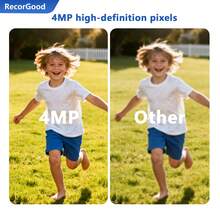 RecorGood Camera an ninh ống kính kép 4MP+4MP, báo động âm thanh & ánh sáng, phát hiện chuyển động thông minh AI, âm thanh hai chiều, xem/phát lại thời gian thực qua ứng dụng, lý tưởng cho cửa hàng/nhà ở/trong nhà & ngoài trời. - Đen và trắng - Xem 6