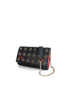 POHO Brand Luxury Women's Custom Letter Small Crossbody Chain Bag - V Black & Gold - Black - View 7